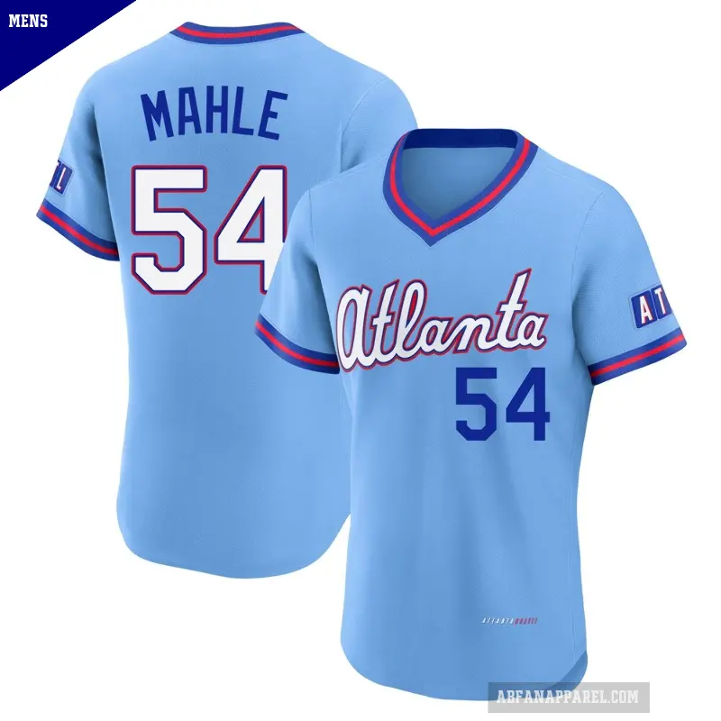 Men's No.54 Tyler Mahle Atlanta Braves Blue Authentic Powder 2026 City Connect Stadium Jersey