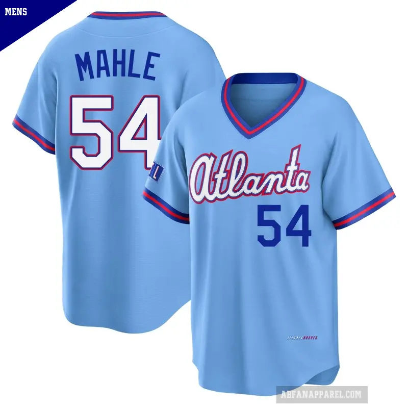Men's No.54 Tyler Mahle Atlanta Braves Blue Limited Powder 2026 City Connect Stadium Jersey